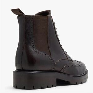 Men's Brown Leather Brogue Boots